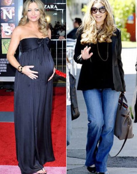 Top célébrités, mamans avant et après bébé