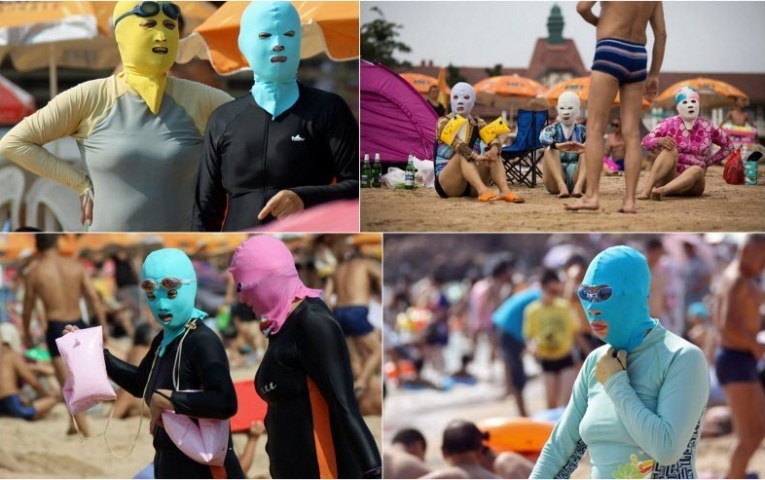 The Latest Chinese Beach Craze – Face-kini