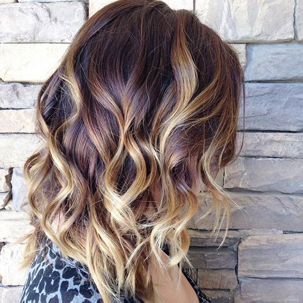 REDDISH BROWN ROOTS + BLONDE HIGHLIGHTS